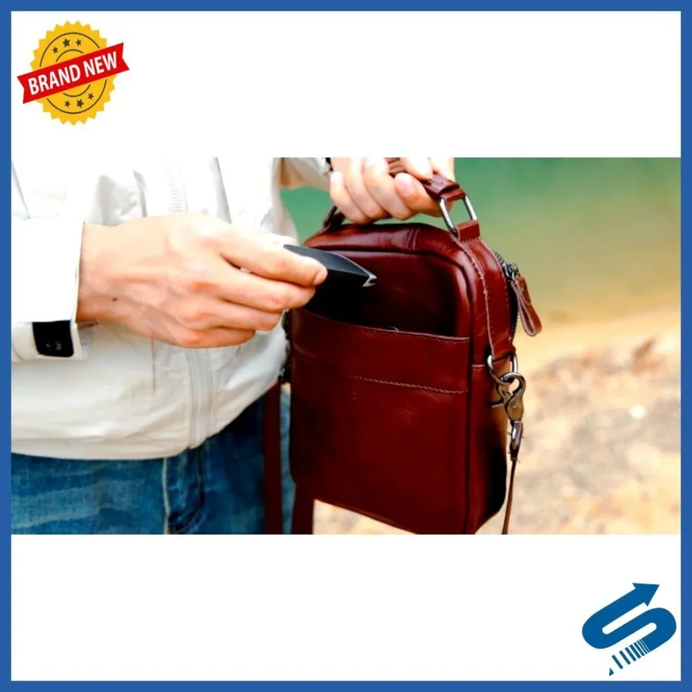 Genuine Leather Crossbody Messenger Bag for Men Travel Vintage Satchel